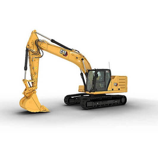 Pásové rypadlo CAT 323-336 k výhodnému pronájmu u společnosti SK Rental na Karlovarsku.