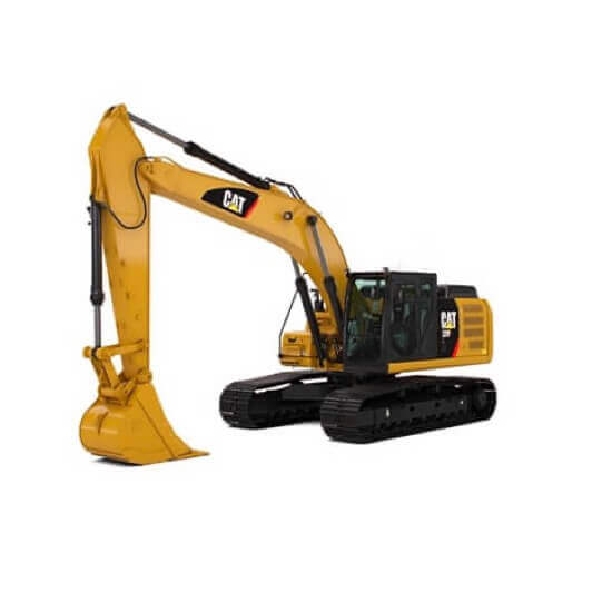 Pásové rypadlo CAT 329, velmi výkonný stroj, k dispozici v SK Rental Karlovy Vary a okolí.